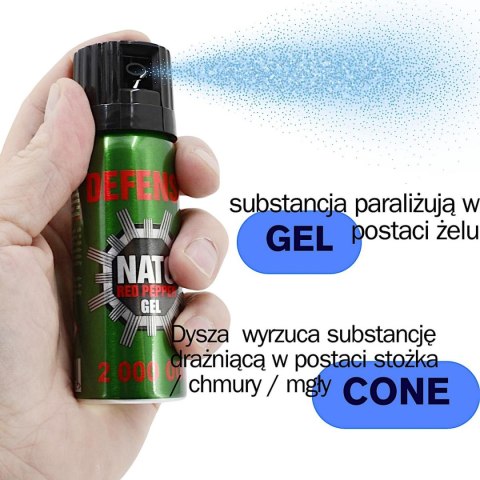 GAZ PIEPRZOWY NATO DEFENCE GEL 2MLN CONE 50ML 41050-C SHARG