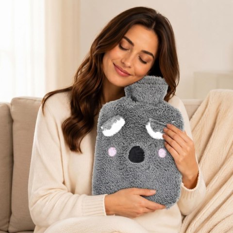 TERMOFOR GUMOWY 1,75L W POKROWCU ZWIERZĄTKO SZARY