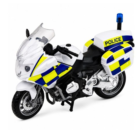 Zestaw Policyjny Helikopter Motocykl Radiowóz Światła Dźwięki 1:32
