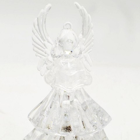 ANIOŁ DEKORACYJNY TRANSPARENTNY 9CM LED 3SZT