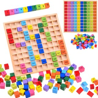 Drewniana Tabliczka mnożenia - edukacyjna układanka matematyczna ZA6357