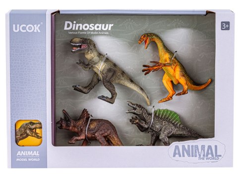 Figurki Dinozaurów Zestaw 4 Figurek DINOZAUR Dinozaury T-rex
