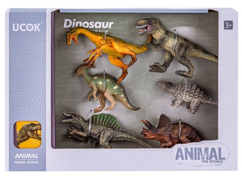 Figurki Dinozaurów Zestaw 6 Figurek DINOZAUR Dinozaury T-rex Tyranozaur