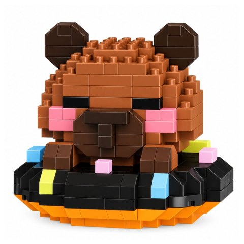 Klocki Konstrukcyjne Figurka Mini Kapibara Na Pączku Brązowa 306 el.