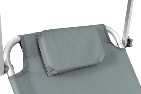 Leżak plażowy z kółkami Martin szary GREY