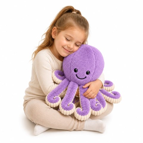 Pluszowa Ośmiornica Maskotka Przytulanka Sprężyste Macki Fioletowa 50 cm