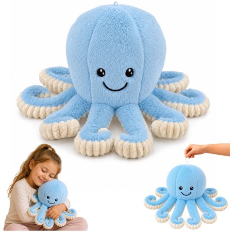 Pluszowa Ośmiornica Maskotka Przytulanka Sprężyste Macki Niebieska 50 cm