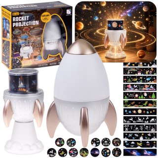 Projektor Rzutnik Gwiazd Kosmos Rakieta Lampka Nocna Bluetooth ZA6314