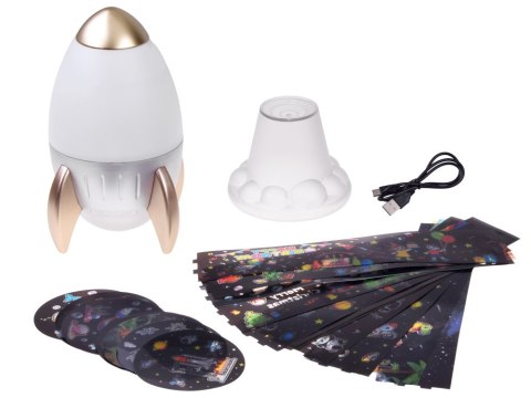 Projektor Rzutnik Gwiazd Kosmos Rakieta Lampka Nocna Bluetooth ZA6314