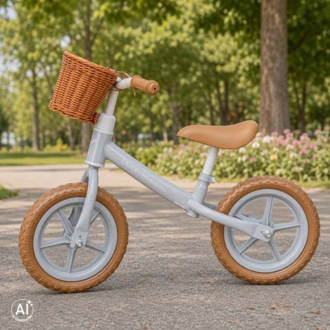 Rowerek biegowy Trike Fix Balance z koszykiem brązowy