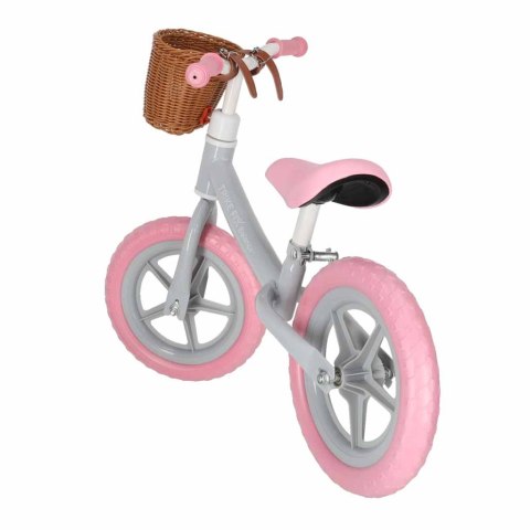 Rowerek biegowy Trike Fix Balance z koszykiem różowy