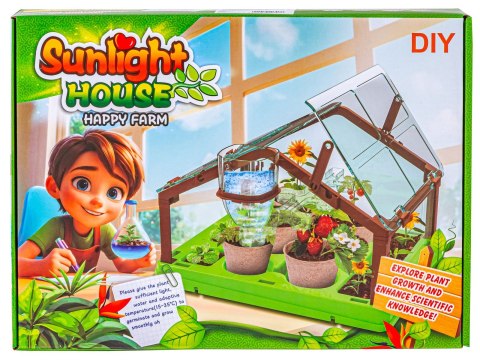 Szklarnia Dla Dzieci Mini Ogród Ogródek Plantacja + Akcesoria NIEBIESKA