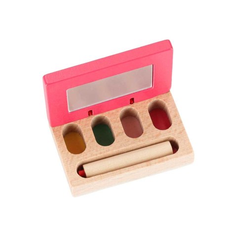 Zestaw kosmetyczny drewniany dla dziewczynki make up beauty kosmetyczka akcesoria