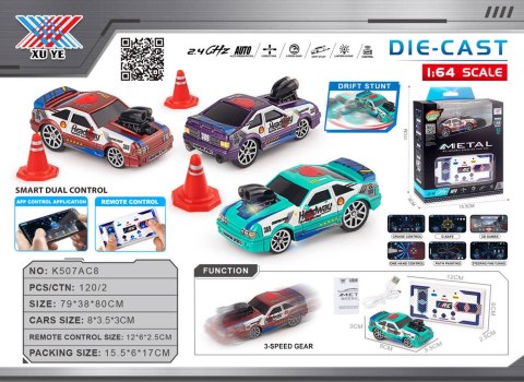 Autko do Driftu 1:64 HEADWAY + Akcesoria