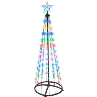 CHOINKA DEKORACYJNA 154LED RGB 150CM BLACK