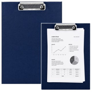 Deska Podkładka z Metalowym Klipem Clipboard Do Pisania A4 Niebieska