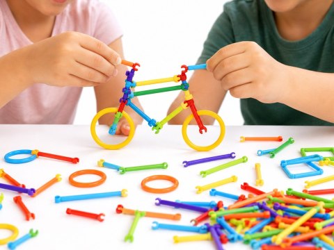 Klocki Konstrukcyjne PATYCZKI i Łączniki Smart Sticks 300 Elementów ZA6325