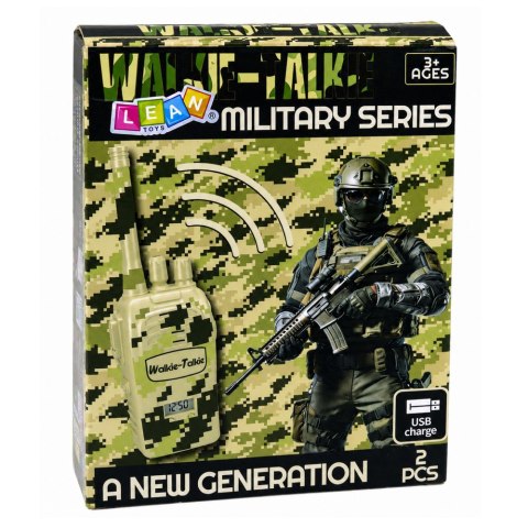 Krótkofalówki Walkie Talkie Militarne USB Zasięg 200M Khaki 2 Szt.