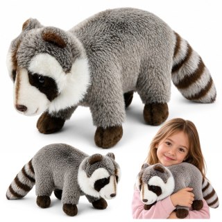 Pluszowy Szop Maskotka Przytulanka Realistyczny Szary 45 cm