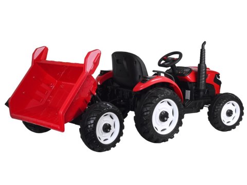 TRAKTOR na akumulator z przyczepą i ruchomym kiprem PA0347