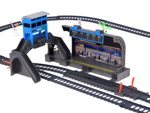 Elektryczna kolejka POCIĄG dla dzieci + Dworzec Perony Tory 300 cm RC0782