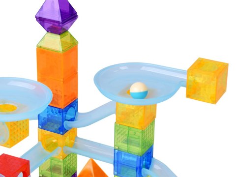 Klocki Magnetyczne Tor Kulkowy Kulodrom 75 Elementów Kulki ZA6315