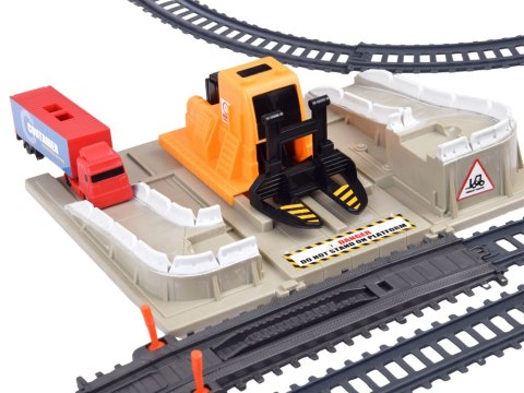 Kolejka Elektryczna Pociąg Laweta 4 Auta 5 Wagonów Tory 762 cm RC0802