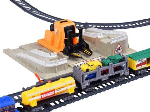 Kolejka Elektryczna Pociąg Laweta 4 Auta 5 Wagonów Tory 762 cm RC0802