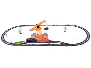 Kolejka Elektryczna Pociąg Tory 300 cm Wagony Dźwig Zwrotnice RC0783