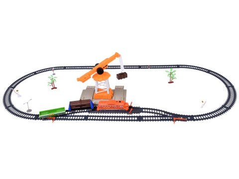 Kolejka Elektryczna Pociąg Tory 300 cm Wagony Dźwig Zwrotnice RC0783