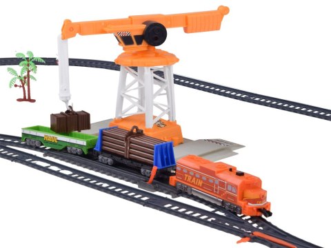 Kolejka Elektryczna Pociąg Tory 300 cm Wagony Dźwig Zwrotnice RC0783