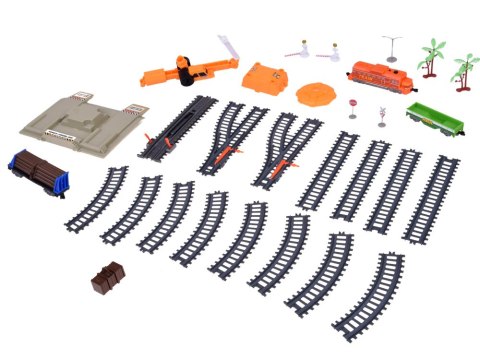 Kolejka Elektryczna Pociąg Tory 300 cm Wagony Dźwig Zwrotnice RC0783
