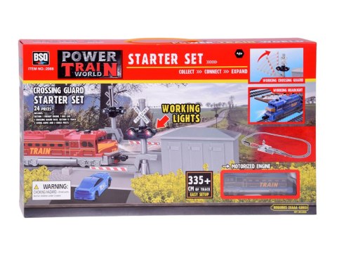 Kolejka Elektryczna Pociąg Towarowy Tory 335 cm Przejazd Rogatki RC0781
