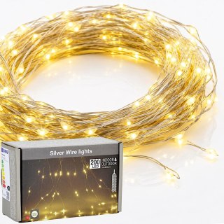 LAMPKI CHOINKOWE KASKADA ŚWIETLNA WATERFALL 200 LED CIEPŁY BIAŁY