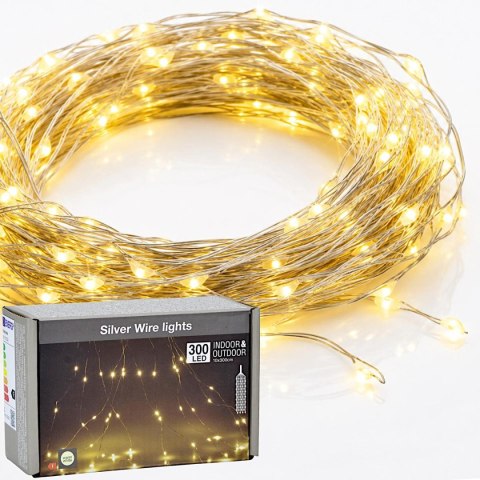 LAMPKI CHOINKOWE KASKADA ŚWIETLNA WATERFALL 300 LED CIEPŁY BIAŁY