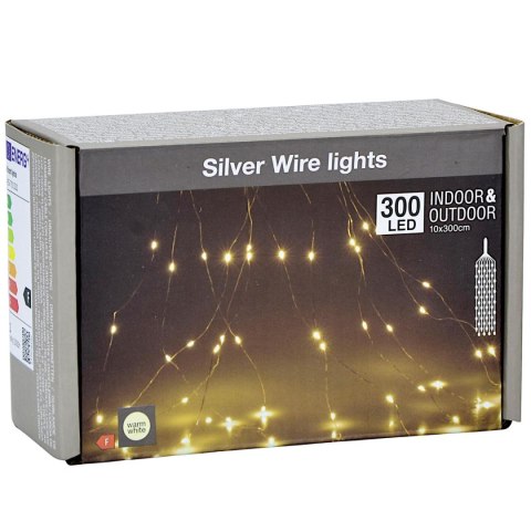 LAMPKI CHOINKOWE KASKADA ŚWIETLNA WATERFALL 300 LED CIEPŁY BIAŁY