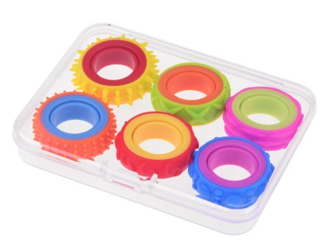 Pierścienie Sensoryczne Obrotowe Fidget Zabawka Antystresowa 6 szt. ZA6619