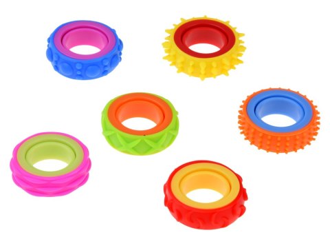 Pierścienie Sensoryczne Obrotowe Fidget Zabawka Antystresowa 6 szt. ZA6619