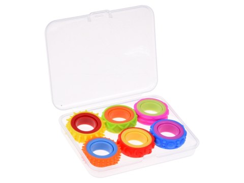 Pierścienie Sensoryczne Obrotowe Fidget Zabawka Antystresowa 6 szt. ZA6619