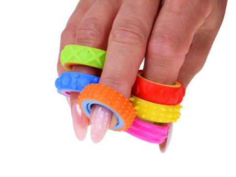 Pierścienie Sensoryczne Obrotowe Fidget Zabawka Antystresowa 6 szt. ZA6619