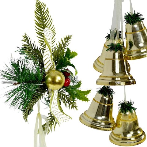 STROIK DEKORACYJNY DZWONIKI DŁ. 71CM CHAMPAGNE