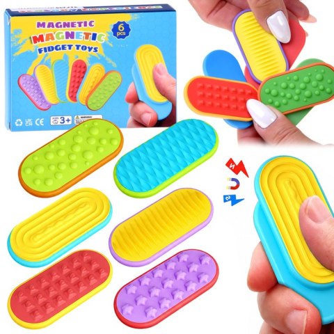 Zabawki Suwaki Sensoryczne Magnetyczne Antystresowe Fidget Toys 6szt ZA6422