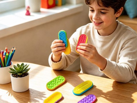 Zabawki Suwaki Sensoryczne Magnetyczne Antystresowe Fidget Toys 6szt ZA6422