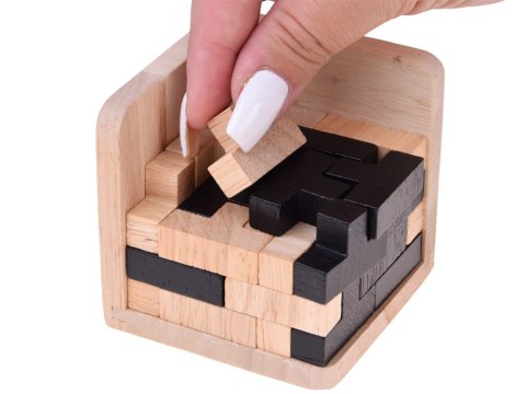 Drewniana Kostka Logiczna Tetris Układanka Przestrzenna Łamigłówka ZA6610