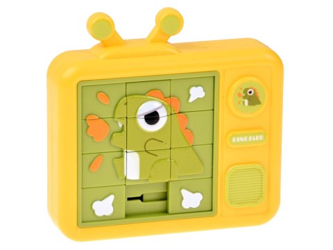 Dwustronna Układanka Sensoryczna DINOZAUR Labirynt Puzzle Przesuwne ZA6425