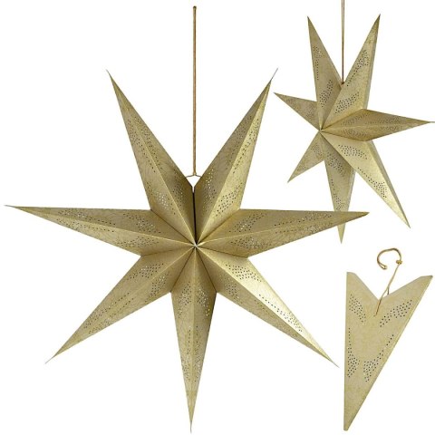 GWIAZDA DEKORACYJNA PAPIEROWA 45CM CHAMPAGNE