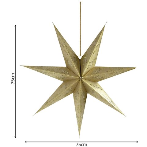 GWIAZDA DEKORACYJNA PAPIEROWA 75CM CHAMPAGNE
