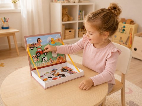 Książka tablica magnetyczna Farma 41 Elementów Edukacyjna układanka ZA6413
