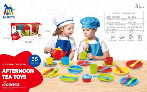 MEGA Zestaw Kuchenny Talerzyków i Akcesoriów 37el.