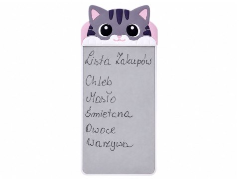 Magnetyczny Notes na Lodówkę Kotek Tabliczka do Pisania Rysik ZA6461